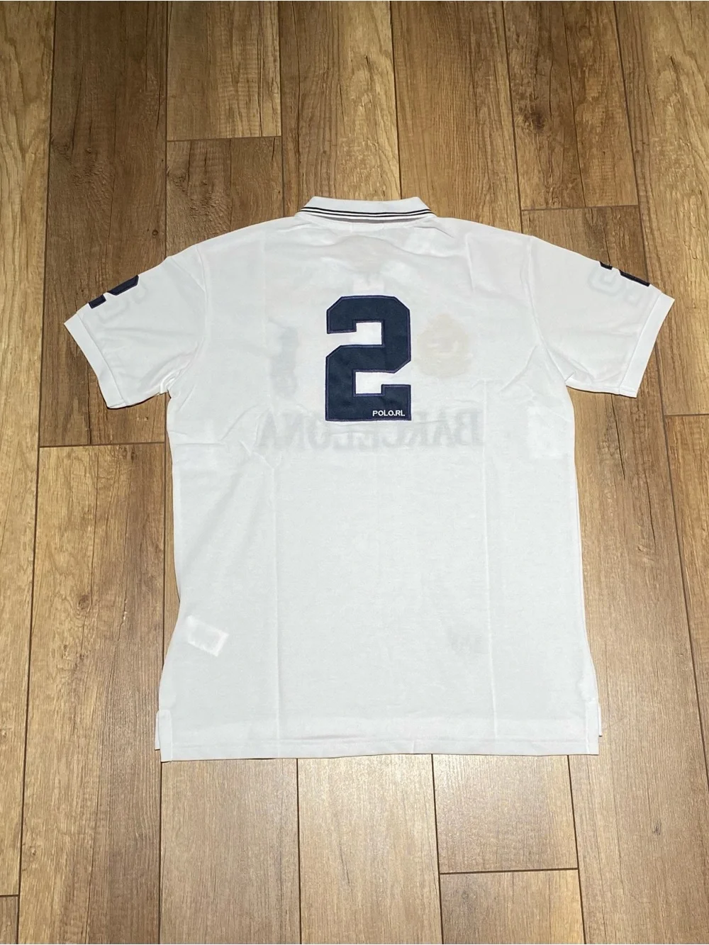 Polo Ralph Lauren White Barcelona Spain Polo Shirt Slim Fit Brand New Mens